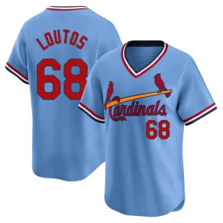 Men's Limited Light Blue Ryan Loutos St. Louis Cardinals Cooperstown Collection Jersey