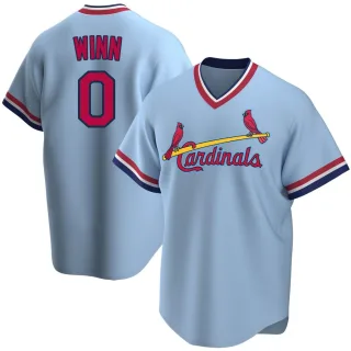 Men's Replica Light Blue Masyn Winn St. Louis Cardinals Road Cooperstown Collection Jersey