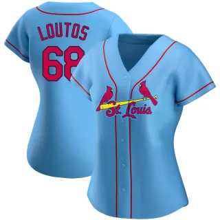 Women's Authentic Light Blue Ryan Loutos St. Louis Cardinals Alternate Jersey