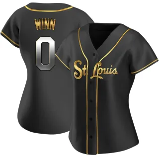 Women's Replica Black Golden Masyn Winn St. Louis Cardinals Alternate Jersey