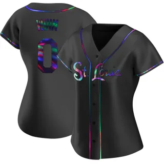 Women's Replica Black Holographic Masyn Winn St. Louis Cardinals Alternate Jersey