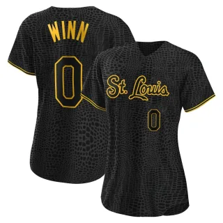Women's Replica Black Masyn Winn St. Louis Cardinals Snake Skin City Jersey