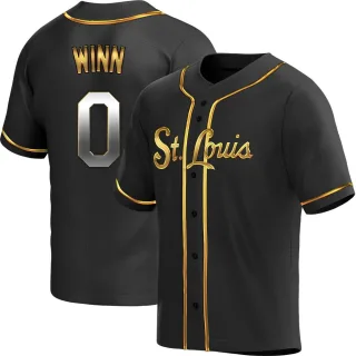 Youth Replica Black Golden Masyn Winn St. Louis Cardinals Alternate Jersey