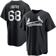 Youth Replica Black/White Ryan Loutos St. Louis Cardinals Jersey